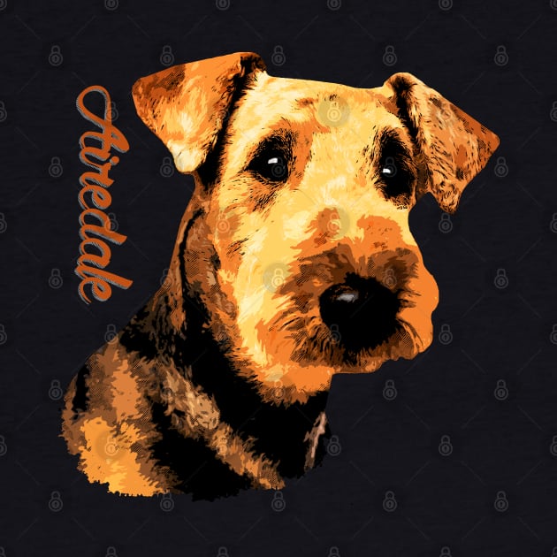 Airedale Terrier Portrait by Nartissima